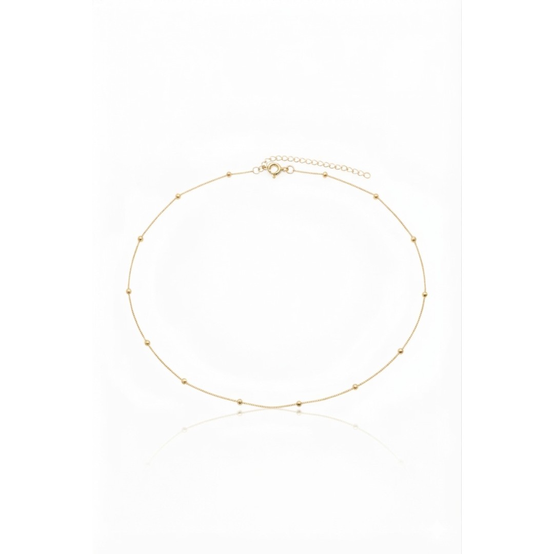 Colar choker veneziana com bolinhas 2mm Colar choker veneziana com bolinhas 2mm